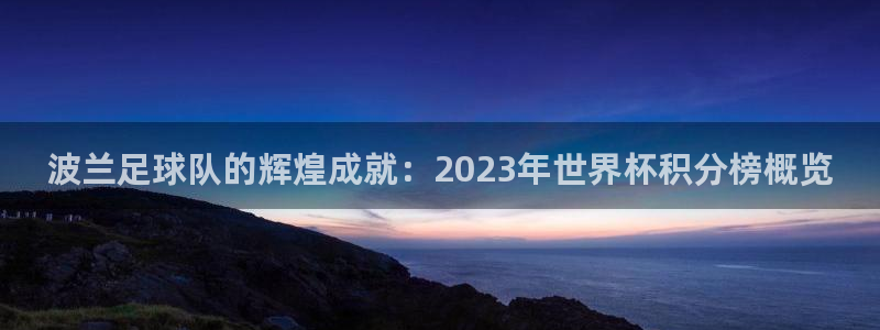 世界杯预选赛排名：波兰足球队的辉煌成就：2023年世界杯积分榜概览